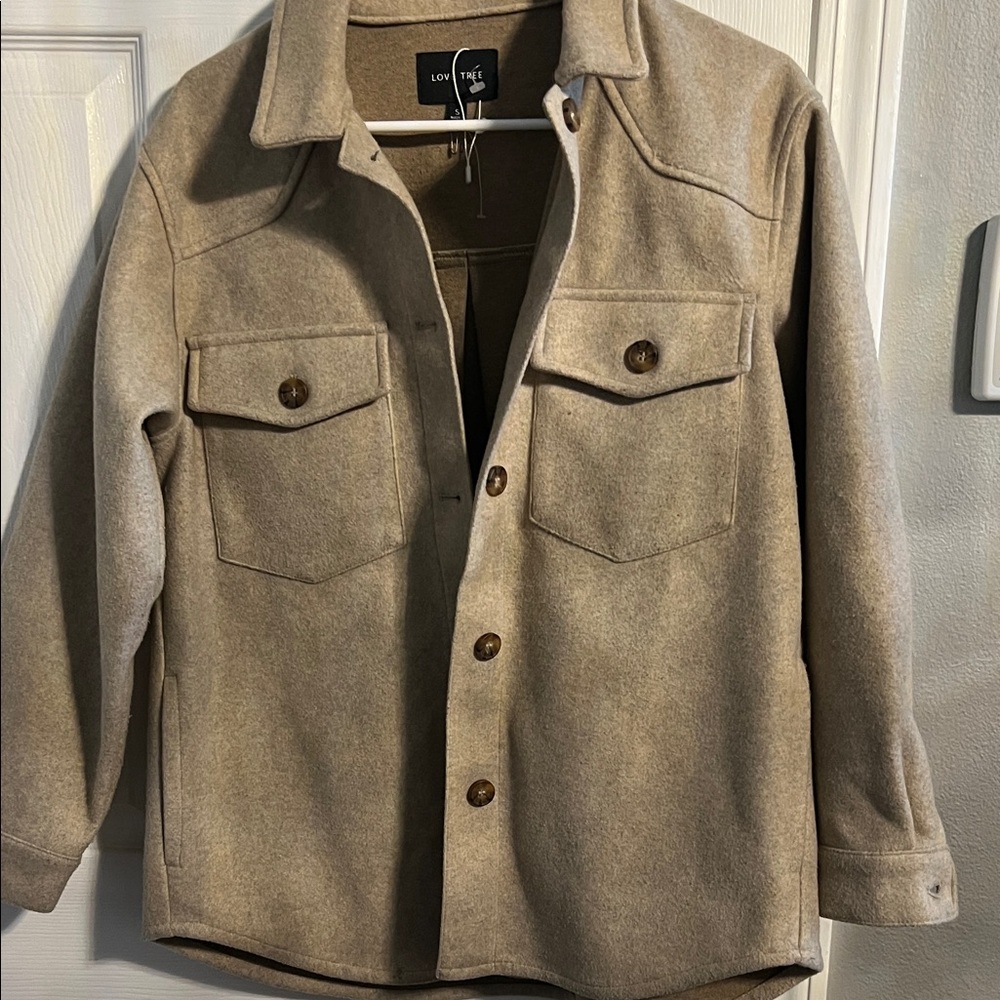 Love Tree Men's Brown Shirt Jacket